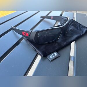 Oakley + Ducati Matte Black Sunglasses with Red Detail
